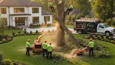 Professional landscaping and tree removal service in Naperville, IL by Chop Chop Tree experts